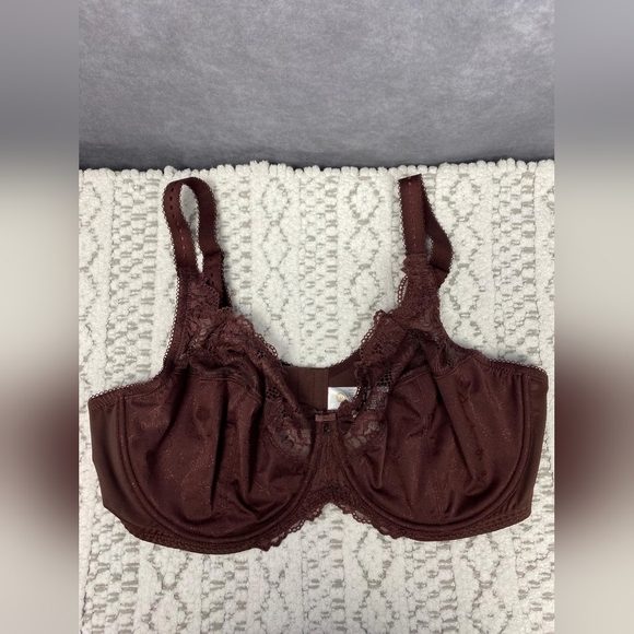 Delimira Bra Womens 42DD Underwire Lace Detail Full Cup Back Hook Underlined - Picture 4 of 13